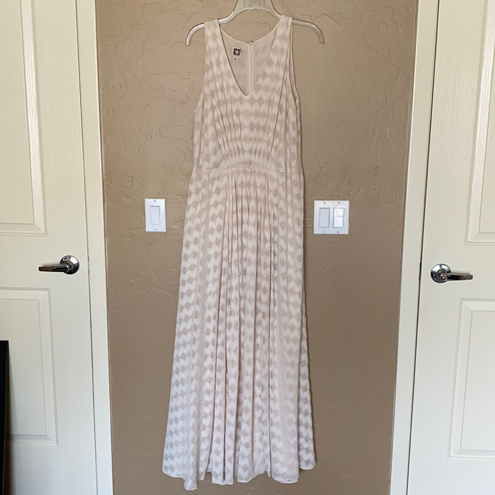 Anne Klein long cream dress